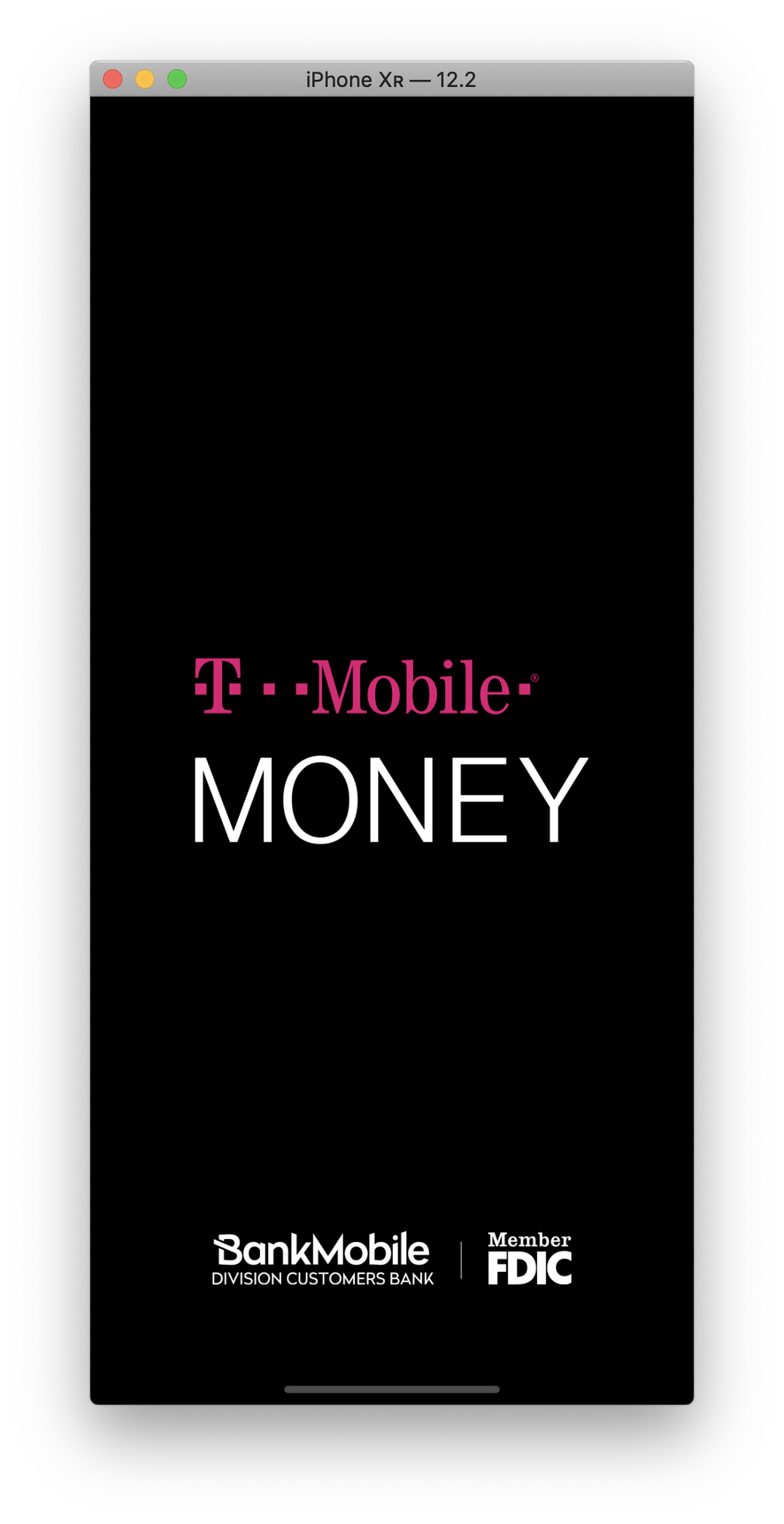 T-Mobile Money splash screen