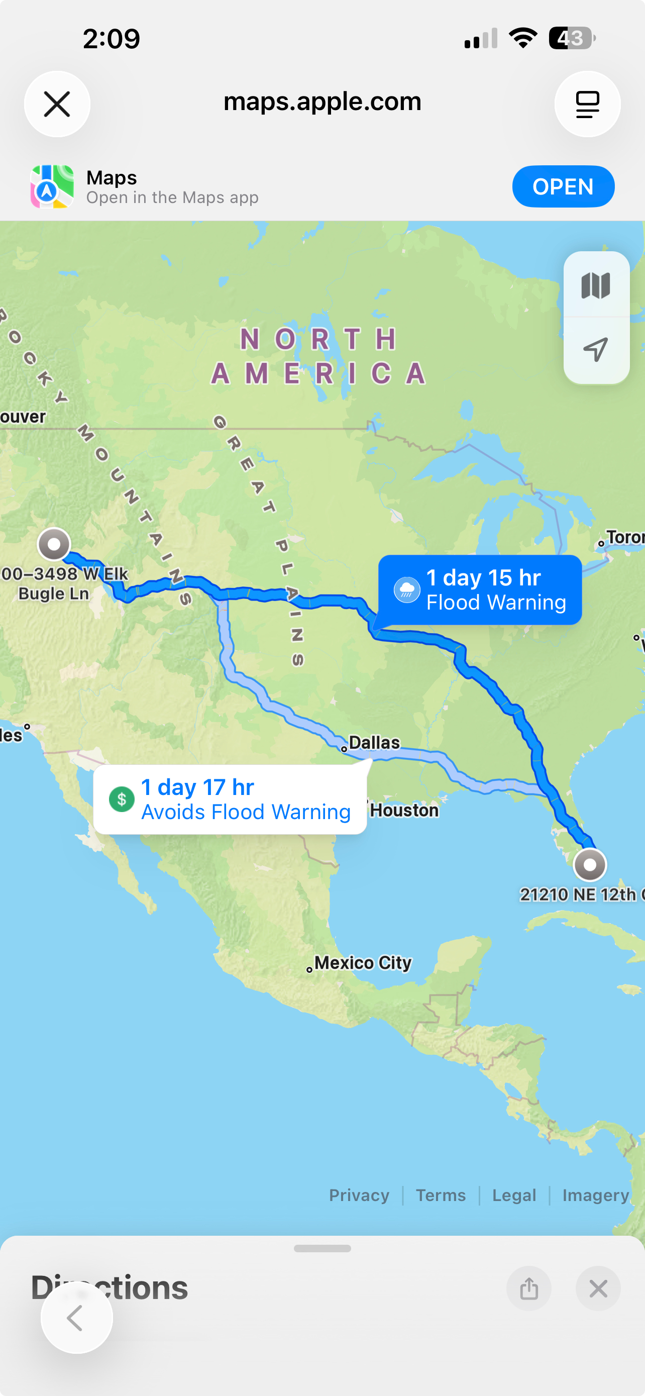 Map route