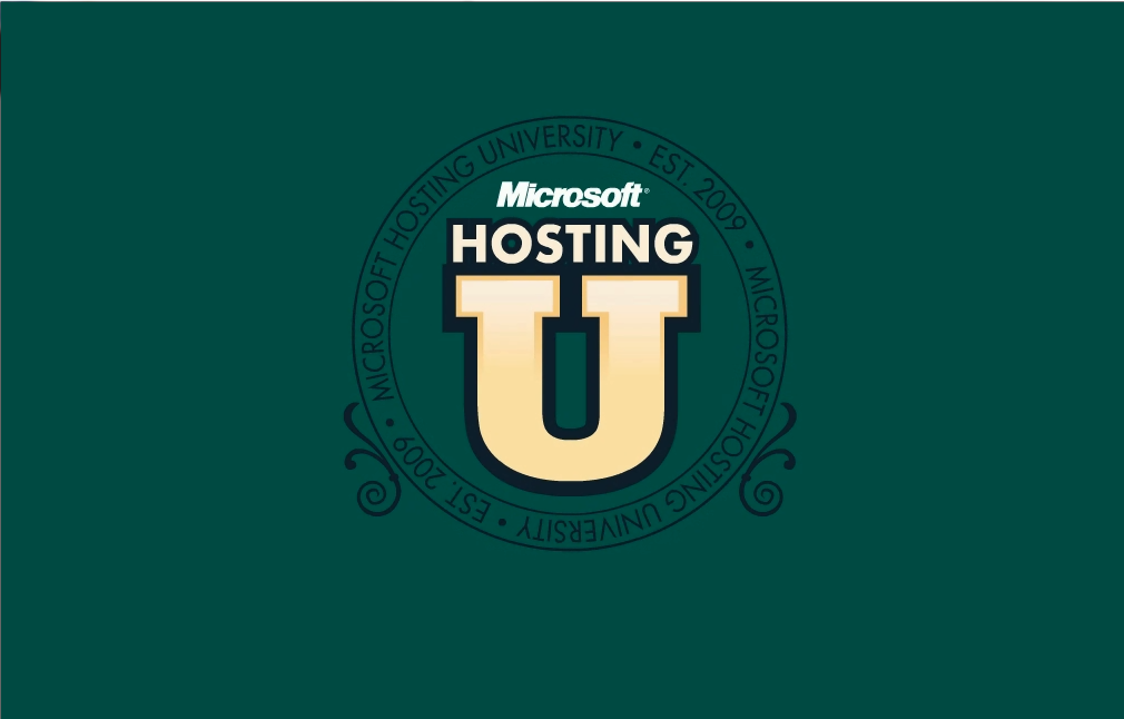 Microsoft Hosting University seal — Est. 2009