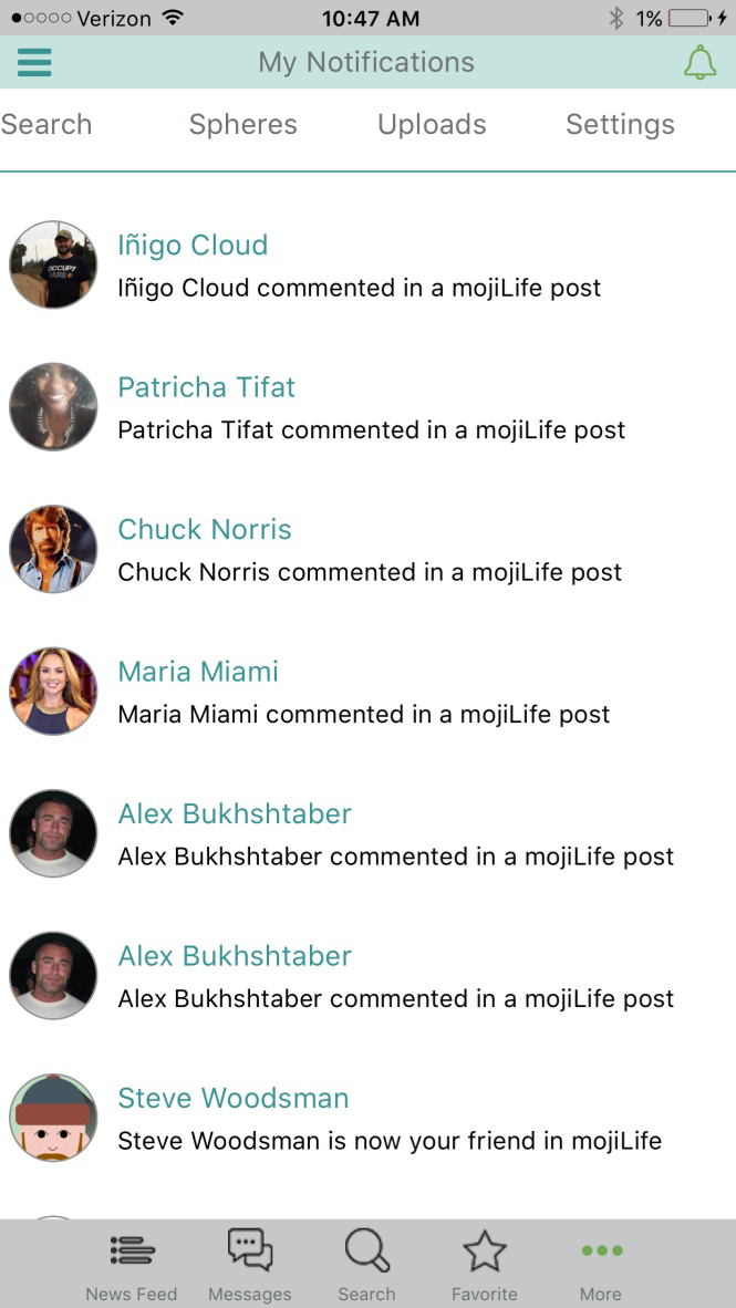 Moji notifications