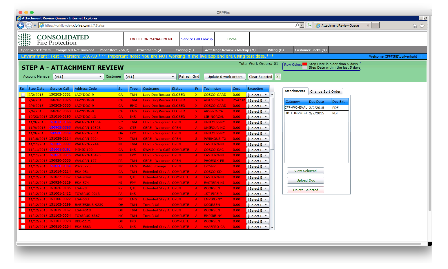 National Workflow — Attachment Review Queue