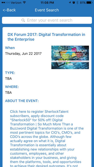 Sherlock Talent event search